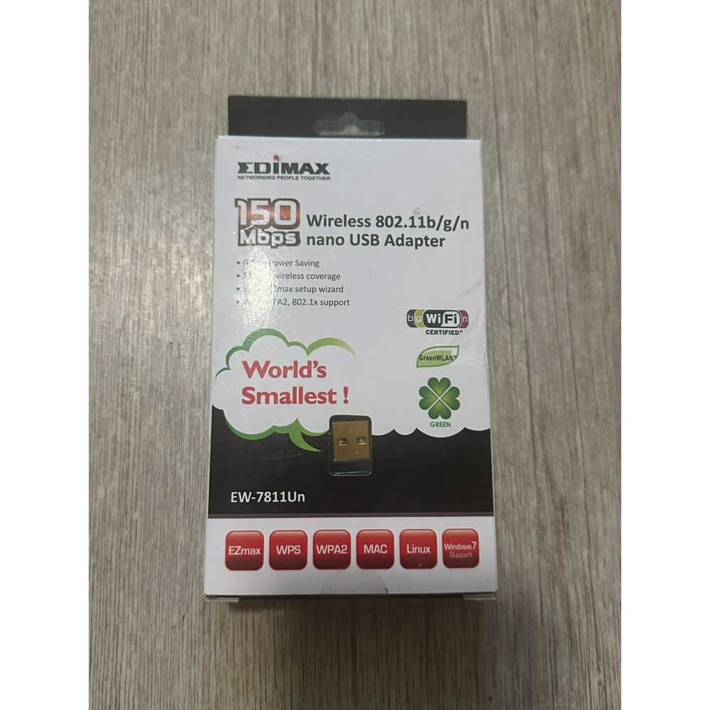 Edimax EW-7811UN V2 Nano USB Wi-Fi 4 N150 150 Mbps Adapter / Gold New Open Box